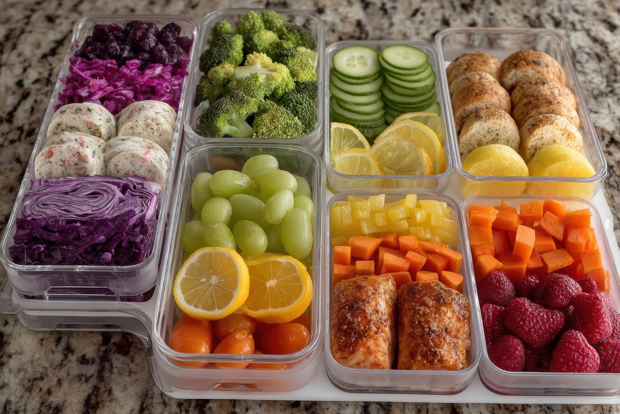 Jarea Seguridad Alimentaria - vecteezy a tray of food with different types of fruits and vegetables 68679466 scaled